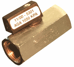 1/2" Female x Female Mini Ball Valve AGA Approved