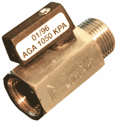 1/2 Mini Ball Valve Male x Female AGA Approved
