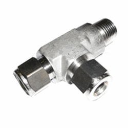 1/2" x 3/8" NPT 316 Stainless Steel Male Run Tee