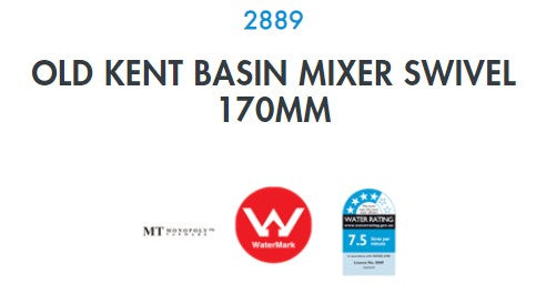 Monopoly Old Kent Basin Mixer Swivel 170mm Swivel Spout PEX Inner Tube