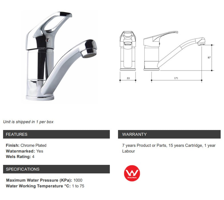 Monopoly Old Kent Basin Mixer Swivel 170mm Swivel Spout PEX Inner Tube