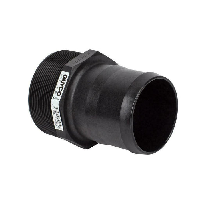 Guyco Poly Threaded Hose Tail - 4" Thread to 4" Male Hose Barb