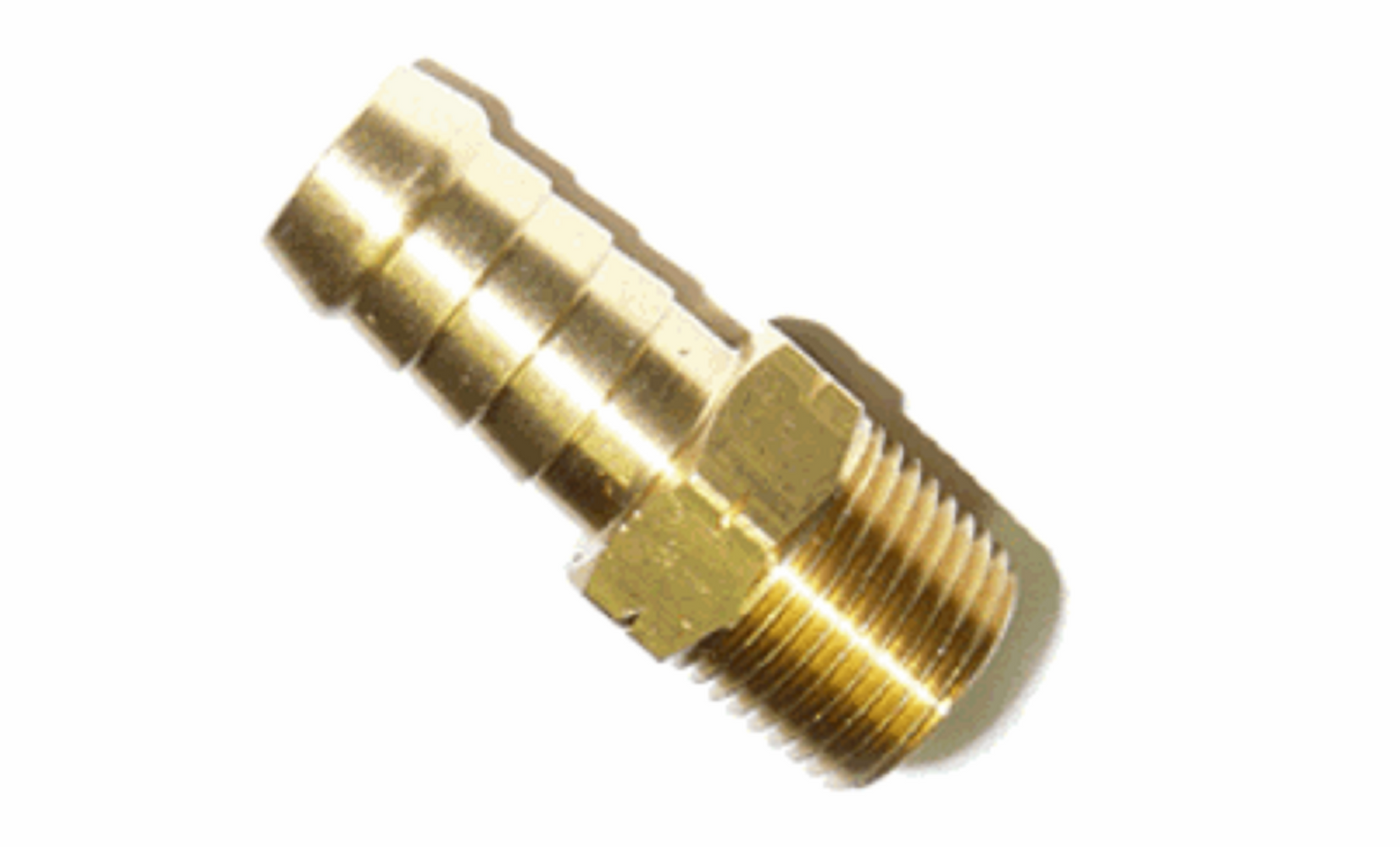 Brass Male Hose Tail 1/2" Hose x 1/4" NPT - NOTE This is NPT Thread NOT BSP