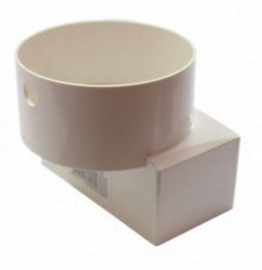 100mm x 80mm PVC Rectangular Downpipe Adaptor Suitable for 90mm Stormwater Pipe