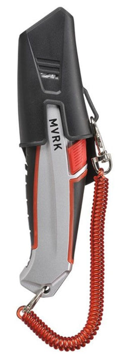 MVRK AUTO RETRACTING SAFETY KNIFE WITH HOLSTER AND LANYARD