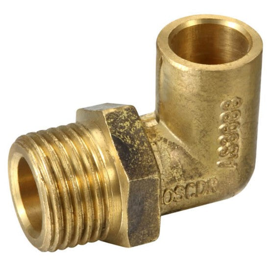 BRASS CAPILLARY ELBOW (NO 13) 20mm OD x 3/4" MALE BSP