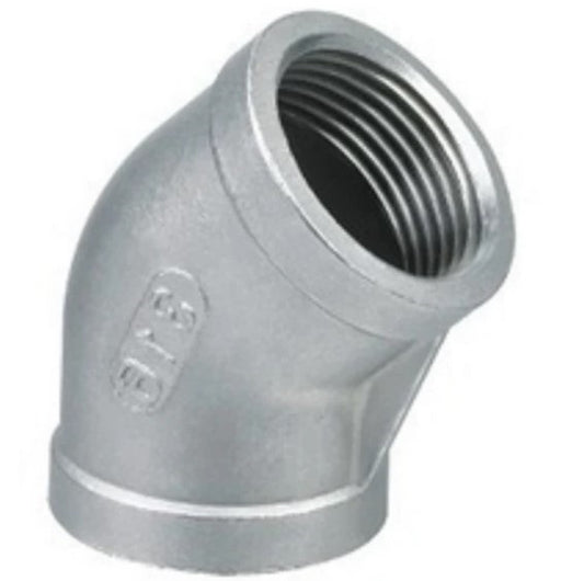 1 1/2" NPT 316 STAINLESS STEEL 45 DEGREE ELBOW FEMALE FEMALE JOINER (Copy)