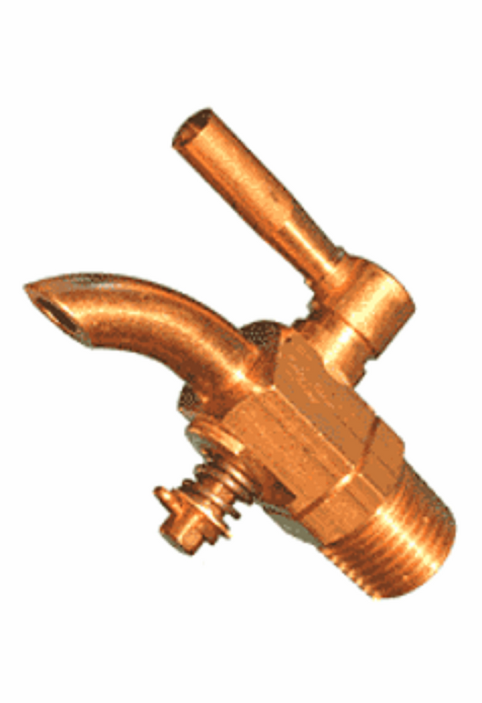 1/8" BSP Bent Drain Cock - Brass Lever Tap - Tanks Plumbing