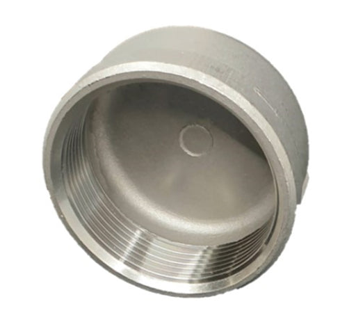 1 1/2" NPT ROUND CAP 316 STAINLESS STEEL