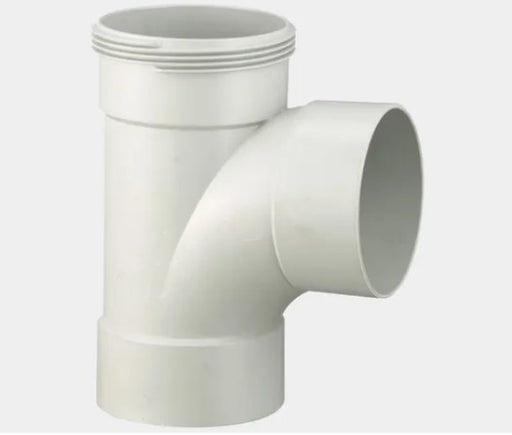 PVC DWV Junction 88 Degree Male Female Threaded 100mm AS 1260 Plumbing