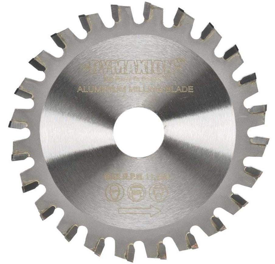 Dymaxion Aluminium Milling Blade/Milling Wheel - Triple Chip 115mm x 22mm Bore 24 Teeth 3.8mm Kerf