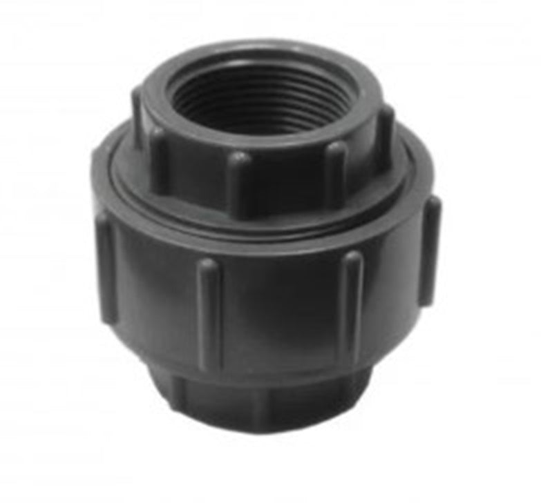 20mm PVC Threaded Barrel Union - Grey