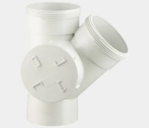 PVC DWV Junction 45 Degree Side Access Right 100mm AS 1260 Plumbing