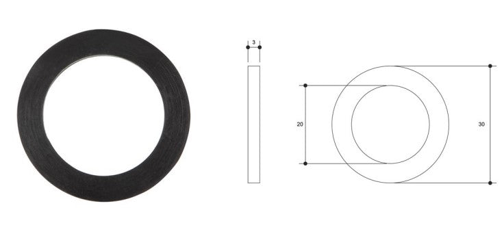 1" EPDM Washer to Suit Brass Hose Nut and Tail