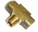 Tee Piece Brass Male Branch - 3/8" Male NPT x 3/8" Female NPT Thread - NOTE This is NPT Thread NOT BSP