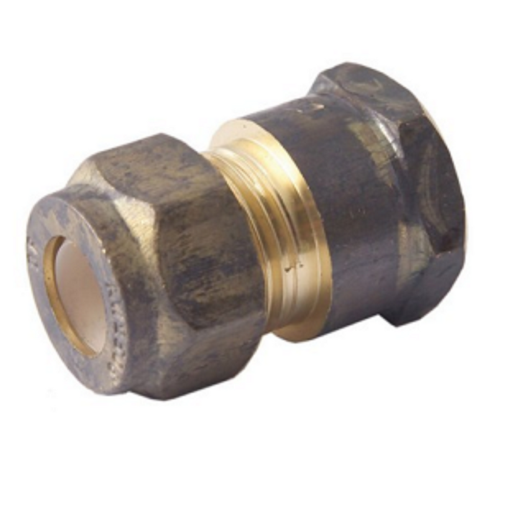 NYLON COMPRESSION BRASS UNION - FEMALE x COMPRESSION - 3/4" BSP FEMALE x 20C