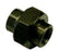 1/2" BSP (15mm) Black Steel Union Female Female Thread Steel/Bronze Seat