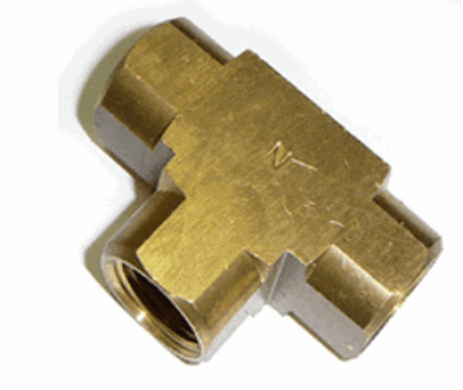 Tee Piece Brass Female Extruded 3/4" NPT Thread - NOTE This is NPT Thread NOT BSP