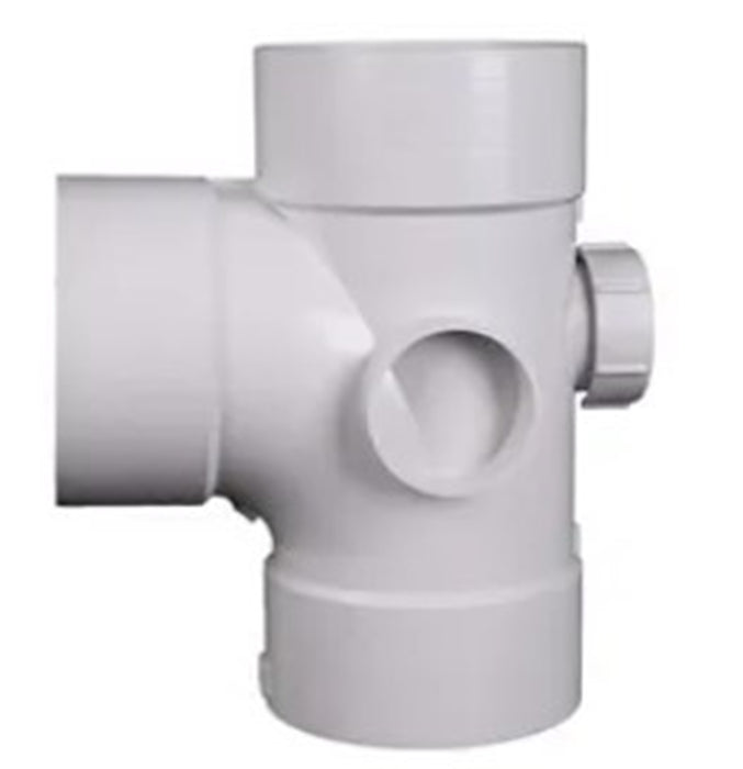 PVC DWV Junction 88 Degree Rear Access Small 100mm AS 1260 Plumbing