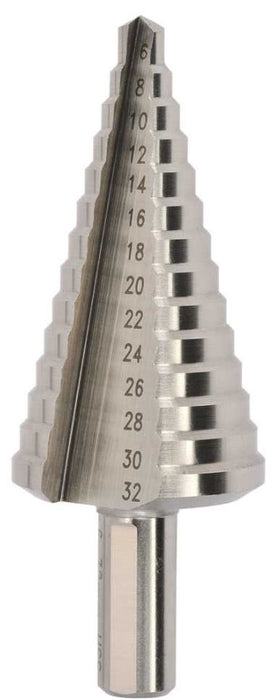 HSS Step Drill 6 -20mm Hole Diameter  6,8,10,12,14,16,18,20 - Plumbing, Electrical