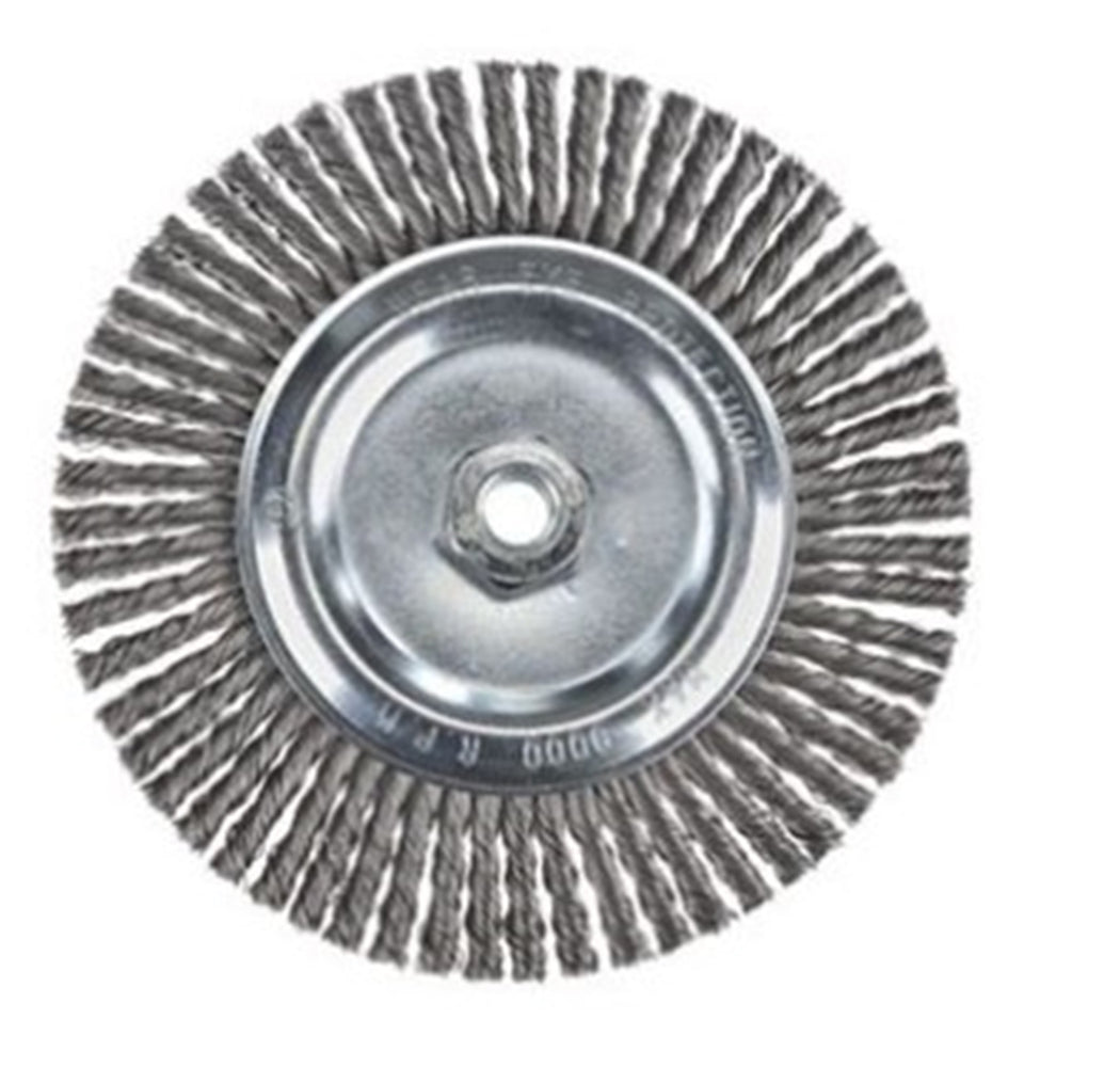 Bordo 178mm 0.50mm 60 Knots Pipeline Wheel Brush with M14x2 Thread - Steel Wire