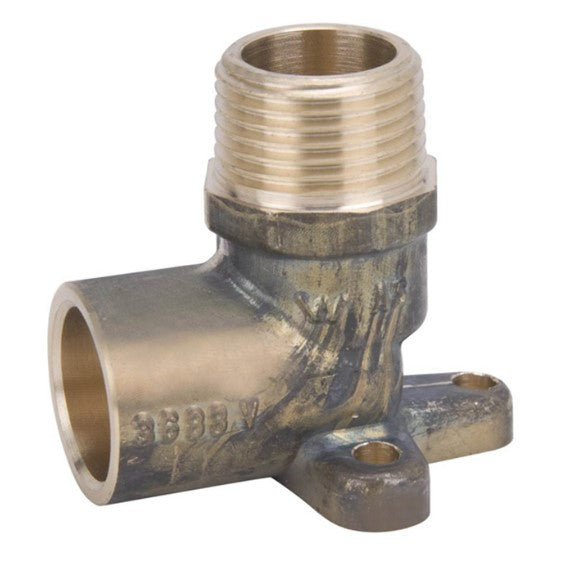 BRASS CAPILLARY ELBOW LUGGED (19BP) 20mm OD x 5/8" MALE BSP - RECYCLED WATER