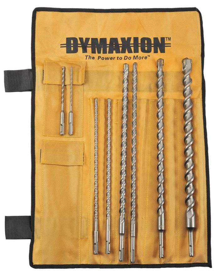 SDS Plus Masonry Drill Bit Set in Roll Kit 8 PCE Plumbing Sizes