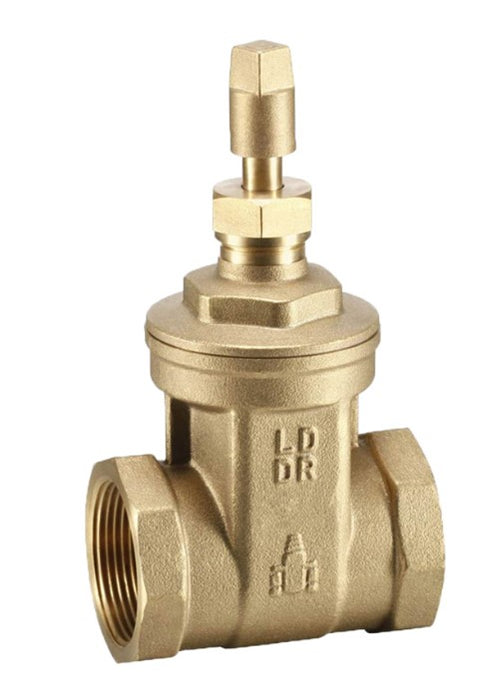 Gate Valve Brass Female Female Underground 1 1/2" BSP Watermarked With Key Cap