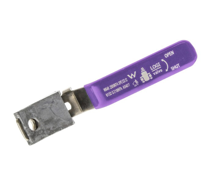 Lockable Lever Handle Recycled Water Lilac - Suits 1/2" and 3/4" Ball Valve