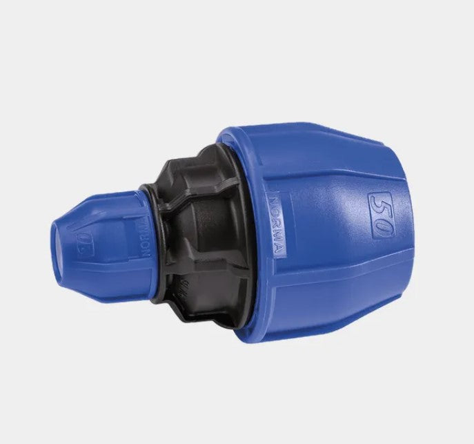25mm x 20mm Norma Metric Reducing Joiner - PE x PE - Metric Irrigation Compression Fitting