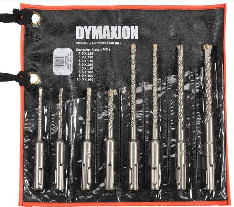 SDS Plus Masonry Drill Bit Set in Roll Kit 8 PCE Fixing Sizes