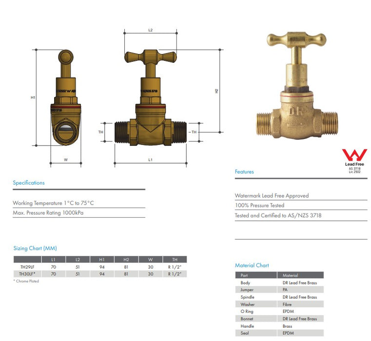 1/2" Stop Tap MI x MI  Rough Brass Finish Watermarked