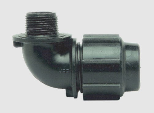 63mm x 2 1/2" BSP SAB METRIC COMPRESSION FITTING MALE ELBOW POLY PIPE IRRIGATION