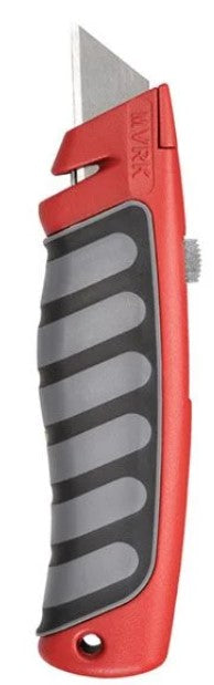 MVRK COMFORT GRIP UTILITY KNIFE RED PREMIUM TRAPEZOIDAL BLADE TRADESMAN TOUGH