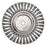 85mm 0.5mm Twist Knot Wheel With 1/4" Round Spindle - Steel Wire