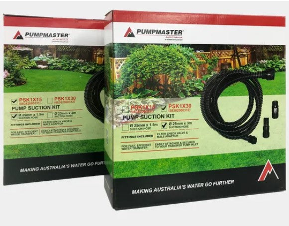 Pumpmaster Water Source to Pump Suction Kit - 25mm x 3m