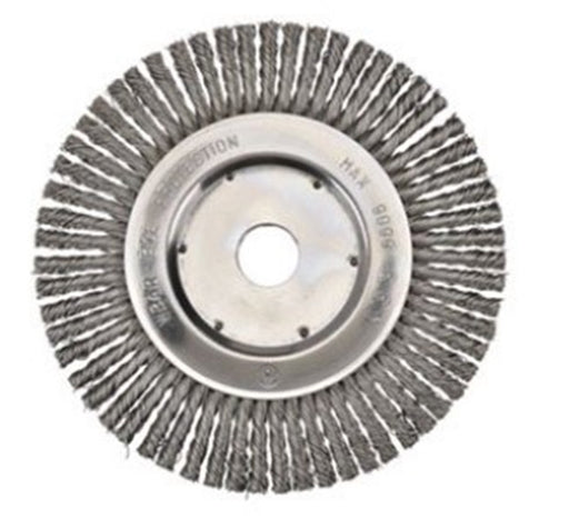 Bordo 150mm 0.50mm 52 Knots Pipeline Wheel Brush with 22.2mm Bore - Steel Wire