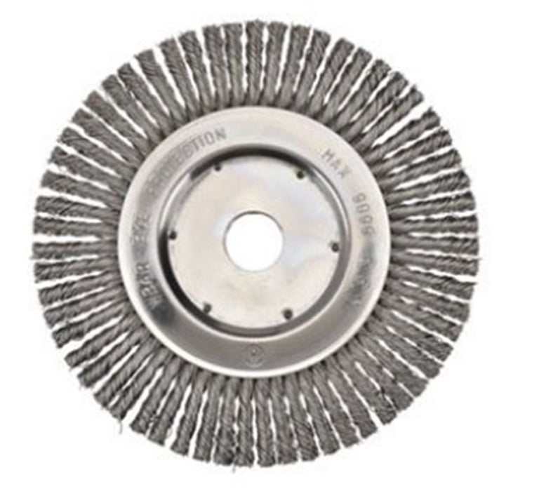 Bordo 150mm 0.50mm 52 Knots Pipeline Wheel Brush with 22.2mm Bore - Steel Wire