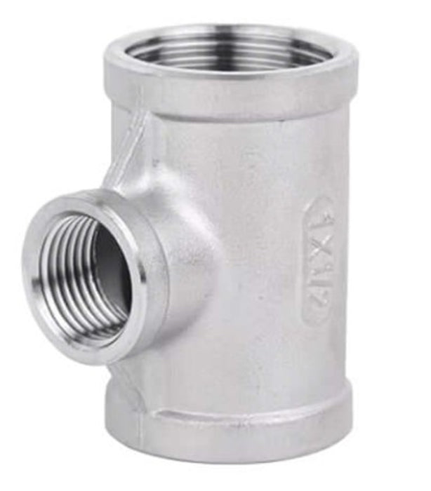 1/4" x 1/8" BSP 316 Stainless Steel Reducing Tee T Piece Female