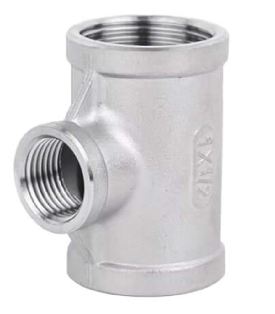 1/4" x 1/8" BSP 316 Stainless Steel Reducing Tee T Piece Female