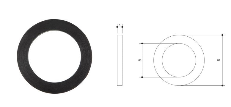 3" EPDM Rubber Washer to Suit Brass Hose Nut and Tail