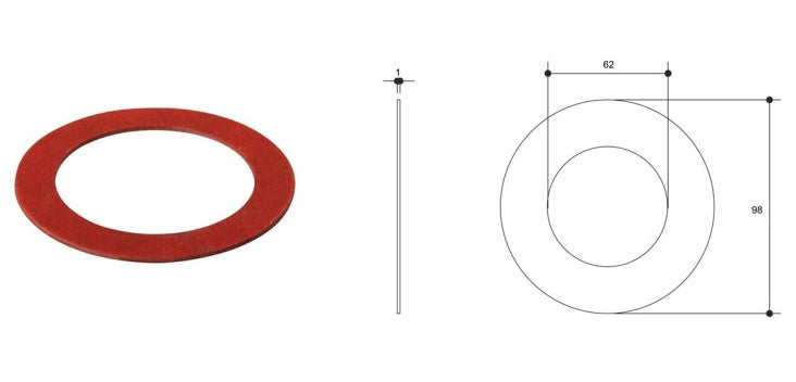 Fibre Washer to Suit Brass BSP Female Flanged Wide Backnut 2"