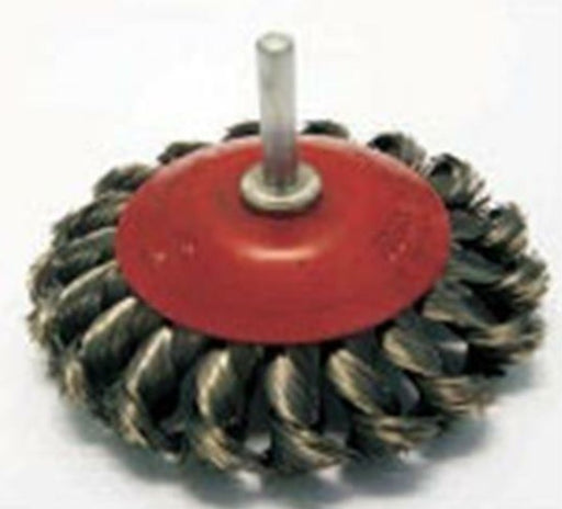 Conical Brush Twist Knot 100mm x 6mm Shaft