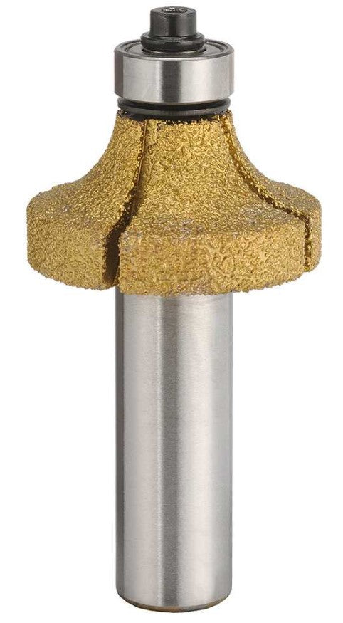 TruaCut Vacuum Brazed Diamond Router Bits - 6.4mm Rounding Over Bit