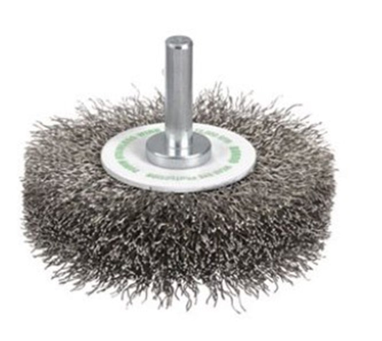 Bordo 316 Stainless Wire  High Speed Crimp Wire Wheel Brush  50mm 0.3mm x 17mm Thickness 1/4" Round Shank - 10 Pack