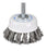 50mm 1 Row 0.35mm Twist Knot Cup Brush - Steel Wire