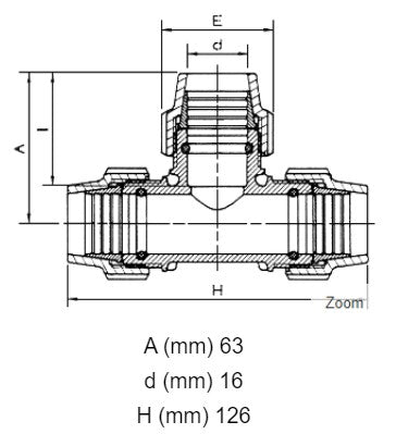 1/2" Plasson Rural Tee 90 Degree