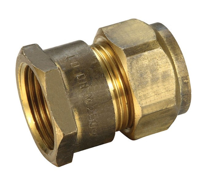 Compression Union Assembly Copper Compression Brass Union Female x Compression - 20FI x 20C - Lea ...