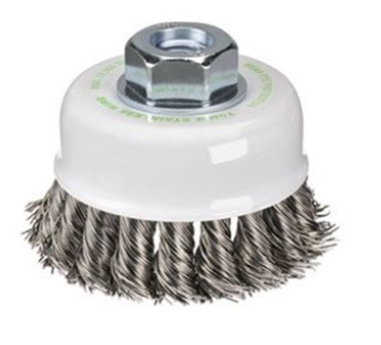Bordo 65mm 1 Row 0.35 Stainless Steel Twist Knot Cup Brush