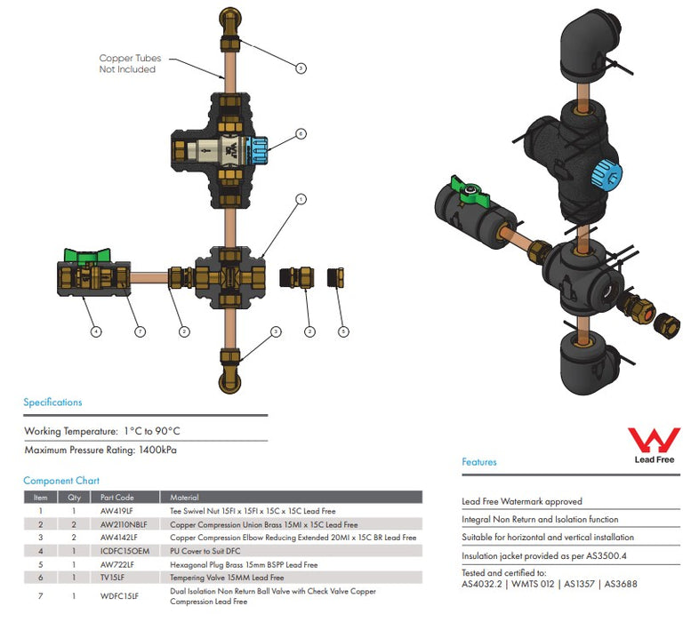 Storage Hot Water Installation Kit - HWKIT-01